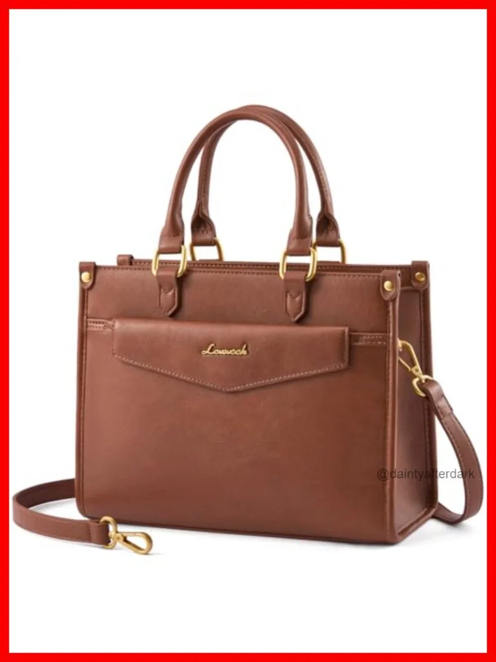 PU Leather Satchel Tote Purse, Crossbody Shoulder Bag with Top Handle